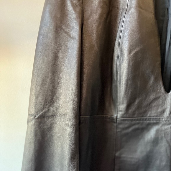 Blacky Dress Berlin Leather V-Neck Long Sleeve Dress 12 GB/10US - Picture 10 of 10